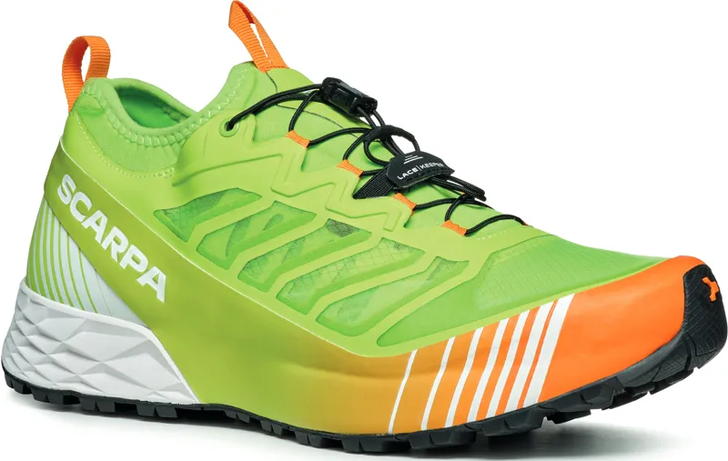 Scarpa Mens Ribelle Run Trail Shoes - Neon Green-Orange-1